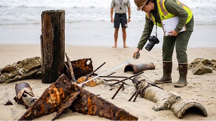 Decades-Old Infrastructure Is Now Appearing At The Shoreline