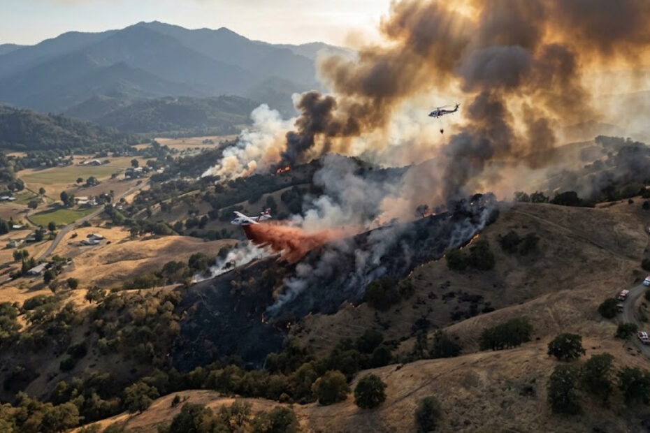 Lucas Fire Explodes Across Northern California Near Mendocino National Forest